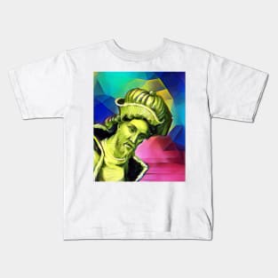 Dionysius of Halicarnassus Colourful Portrait | Dionysius of Halicarnassus Artwork 7 Kids T-Shirt